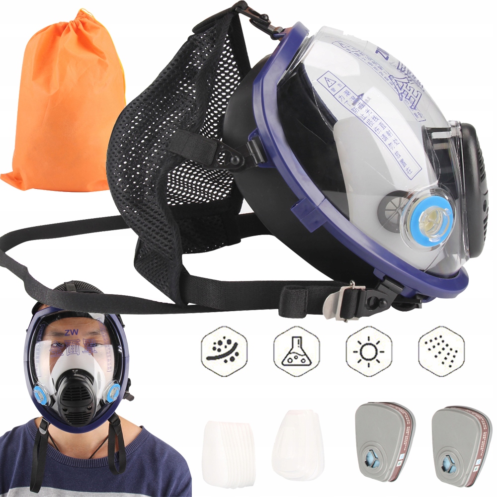 Plynová Celoobličejová Maska Na Postřik Pesticidů Maska Respirátor 6800