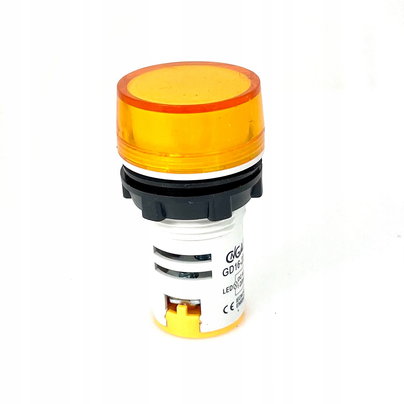 

Lampka kontrolka Led otwór 22mm żółta 12V Ac/dc