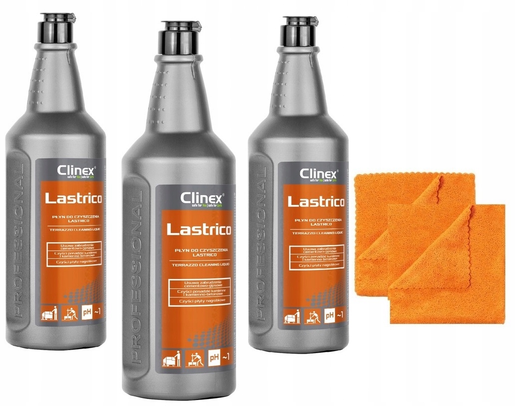 CLINEX LASTRICO 1L CZYŚCI POSADZKI PŁYTY KAMIEŃ GROBY NAGROBKI MIKROFIBRA