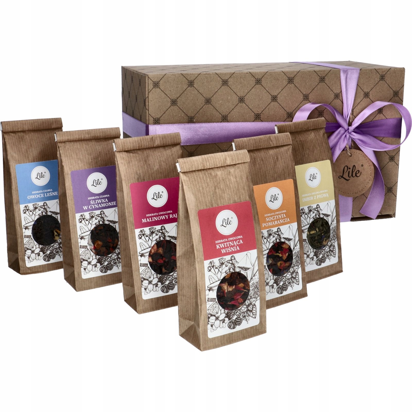 Levně Sada čajů jako dárek 6 ks krabička pro prarodiče Mikuláš box