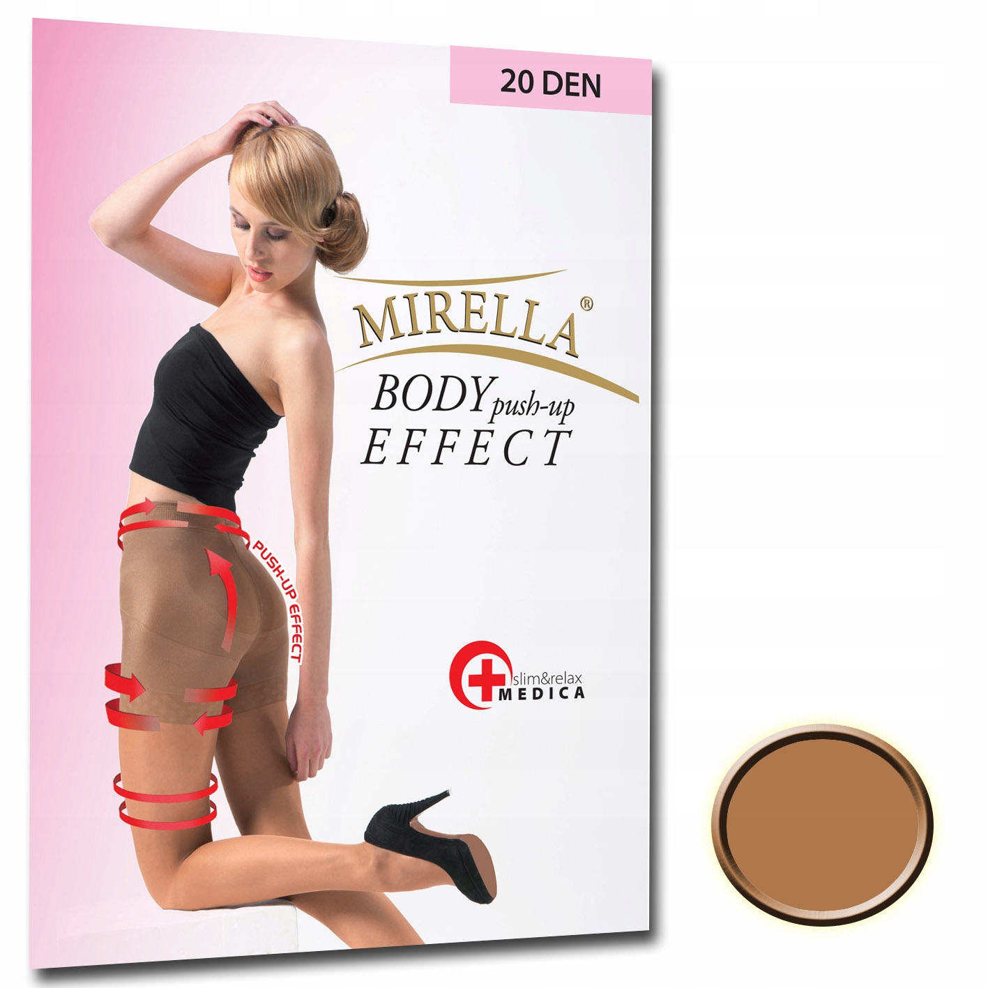 

Mirella Rajstopy Push-up 20den slim 4/XL Beige