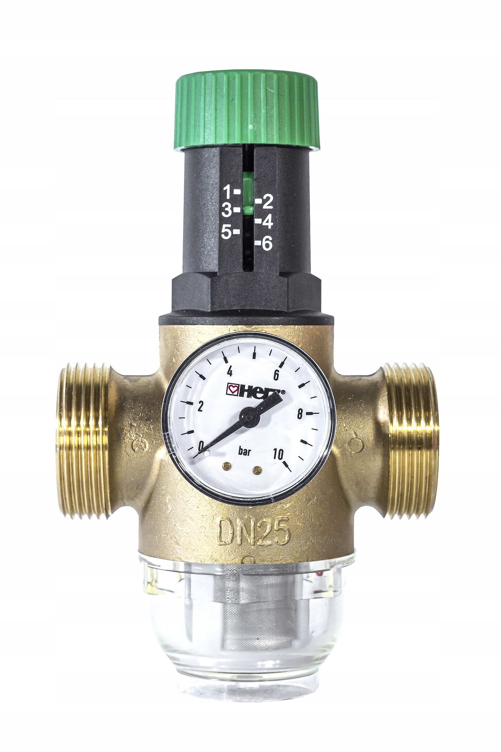 REDUKTOR REGULATOR CIŚNIENIA WODY Ø 1" CAL Z MANOMETREM I FILTREM SOLIDNY Marka Herz