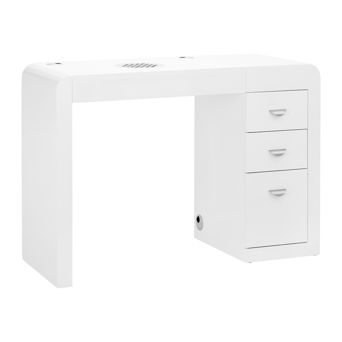Kosmetický stůl 312 s kazetovým absorbérem, bílý, levý