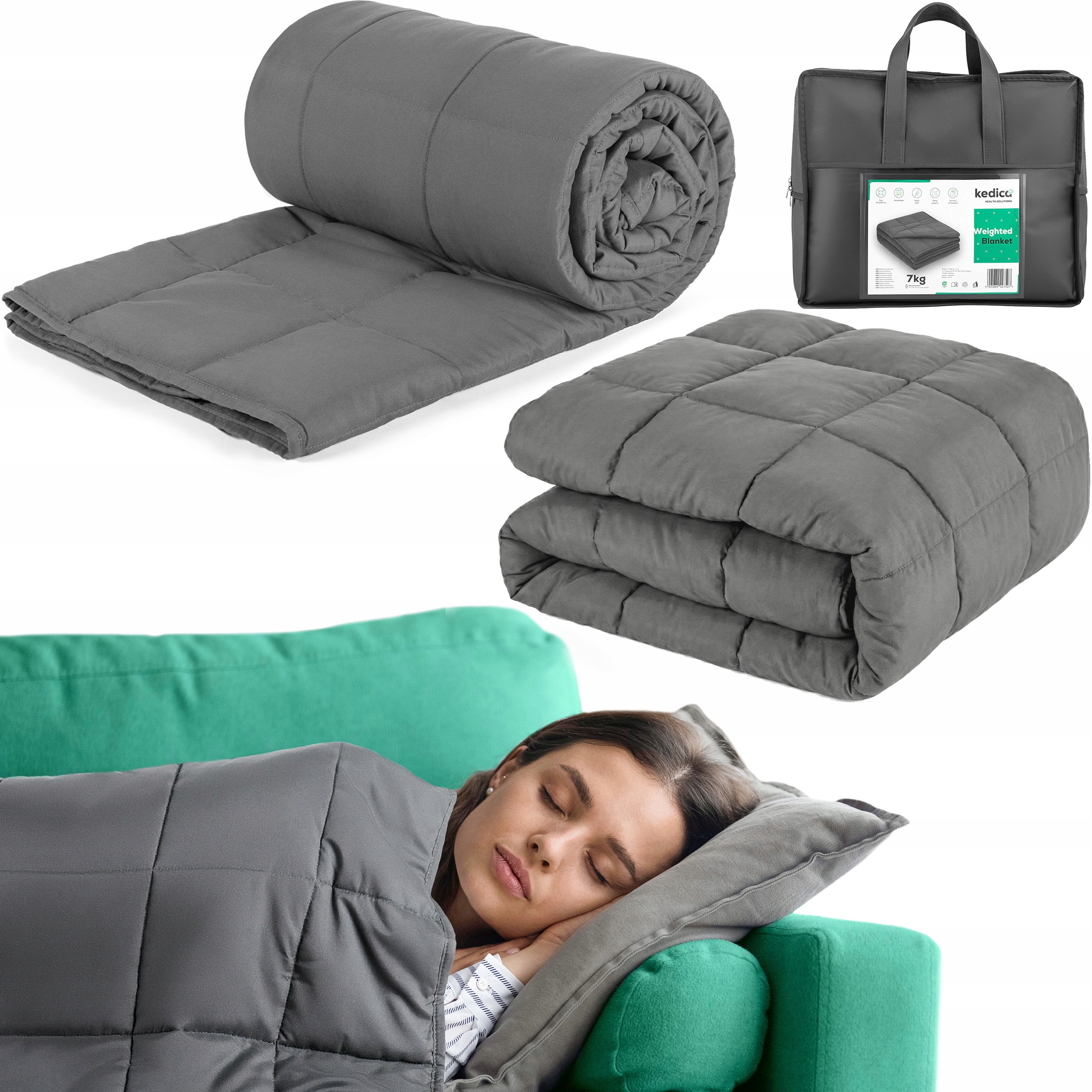 Kołdra Obciążeniowa Koc Sensoryczny Dla Dzieci I Dorosłych 150X200CM 7KG