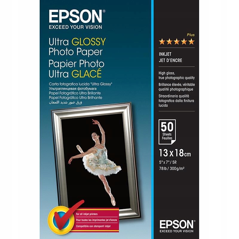 Papír Epson Ultra Glossy Photo Paper 13x18 cm 50 listů C13S041944