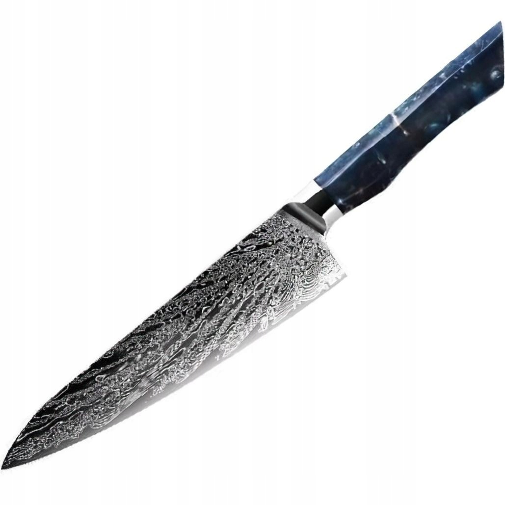 Damaškový kuchynský nôž Seiryuu Chef/Modrá KP-37605