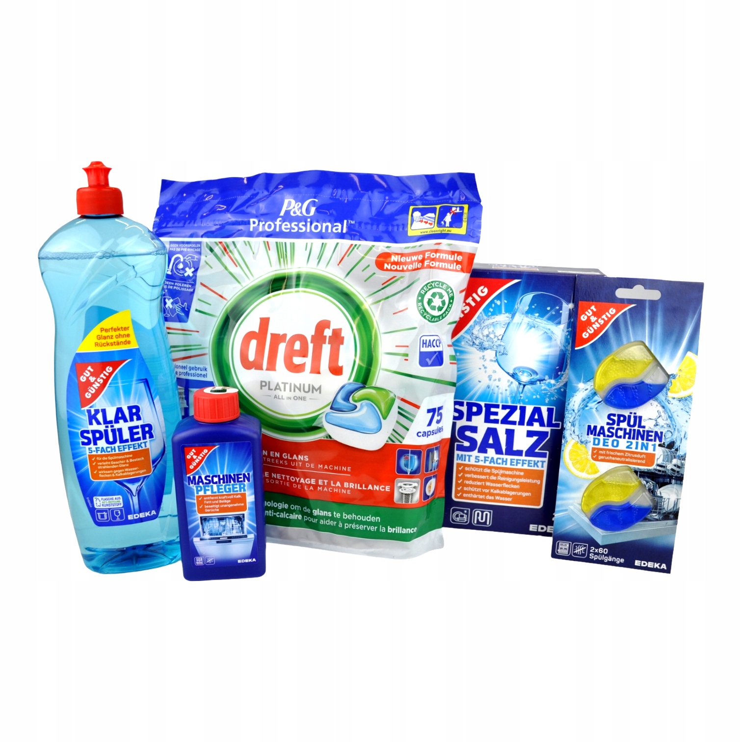 Dreft Professional Kapsle do myčky nádobí Platinum All in One Regular 75 ks