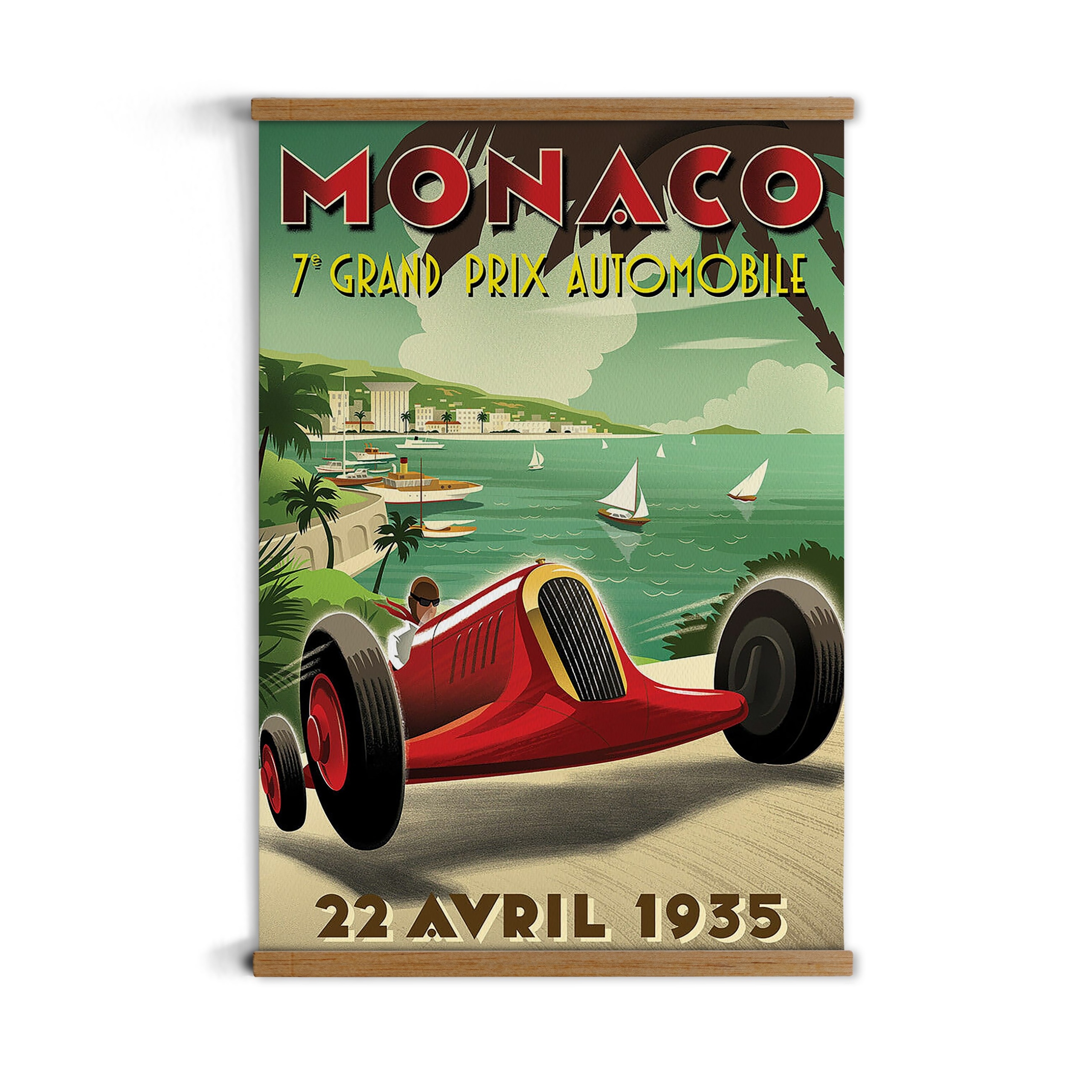 plakát s přívěskem Grand Prix '35 A2 retro dřevo