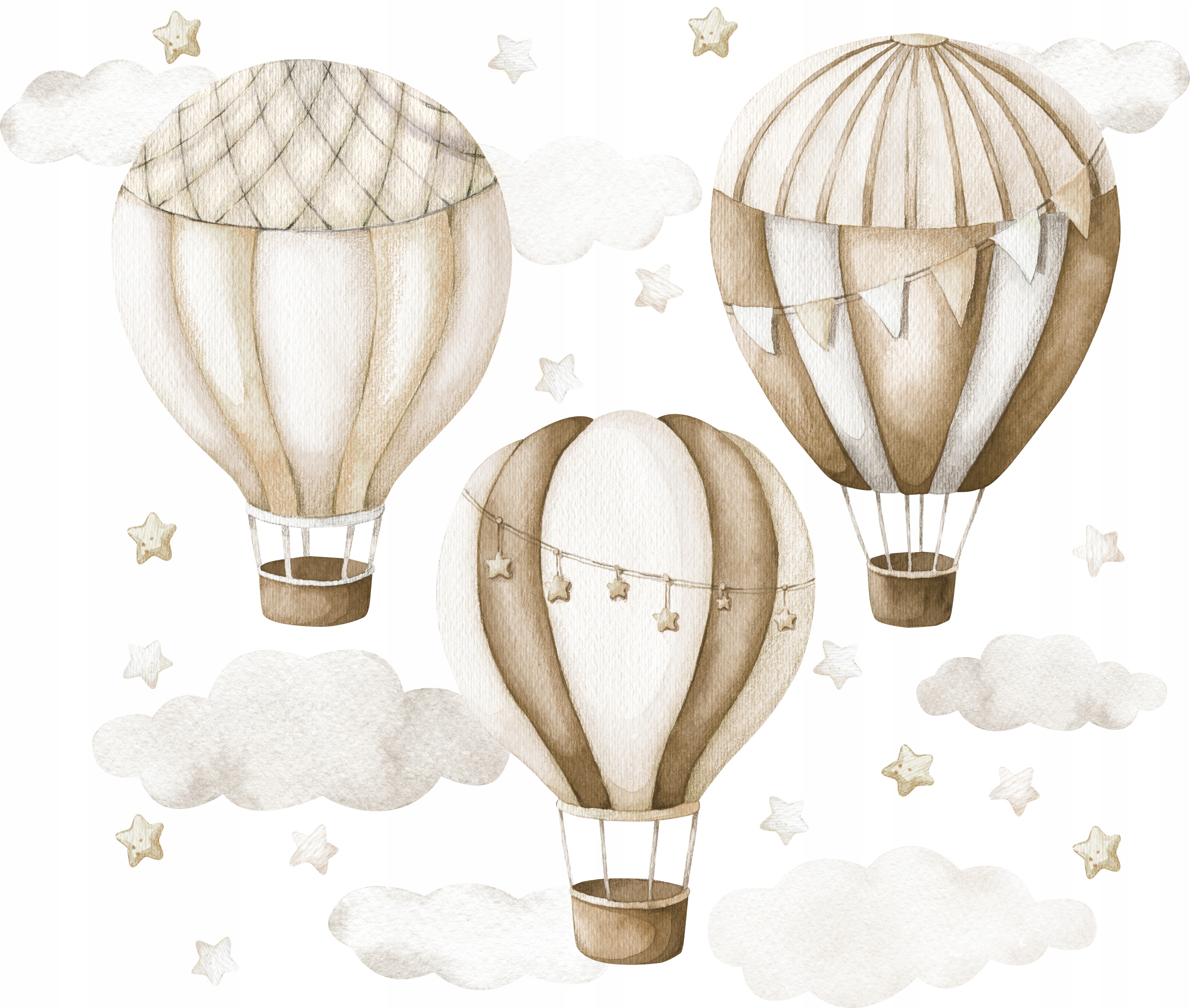 

Naklejki dla dzieci na ścianę Balony Beżowe