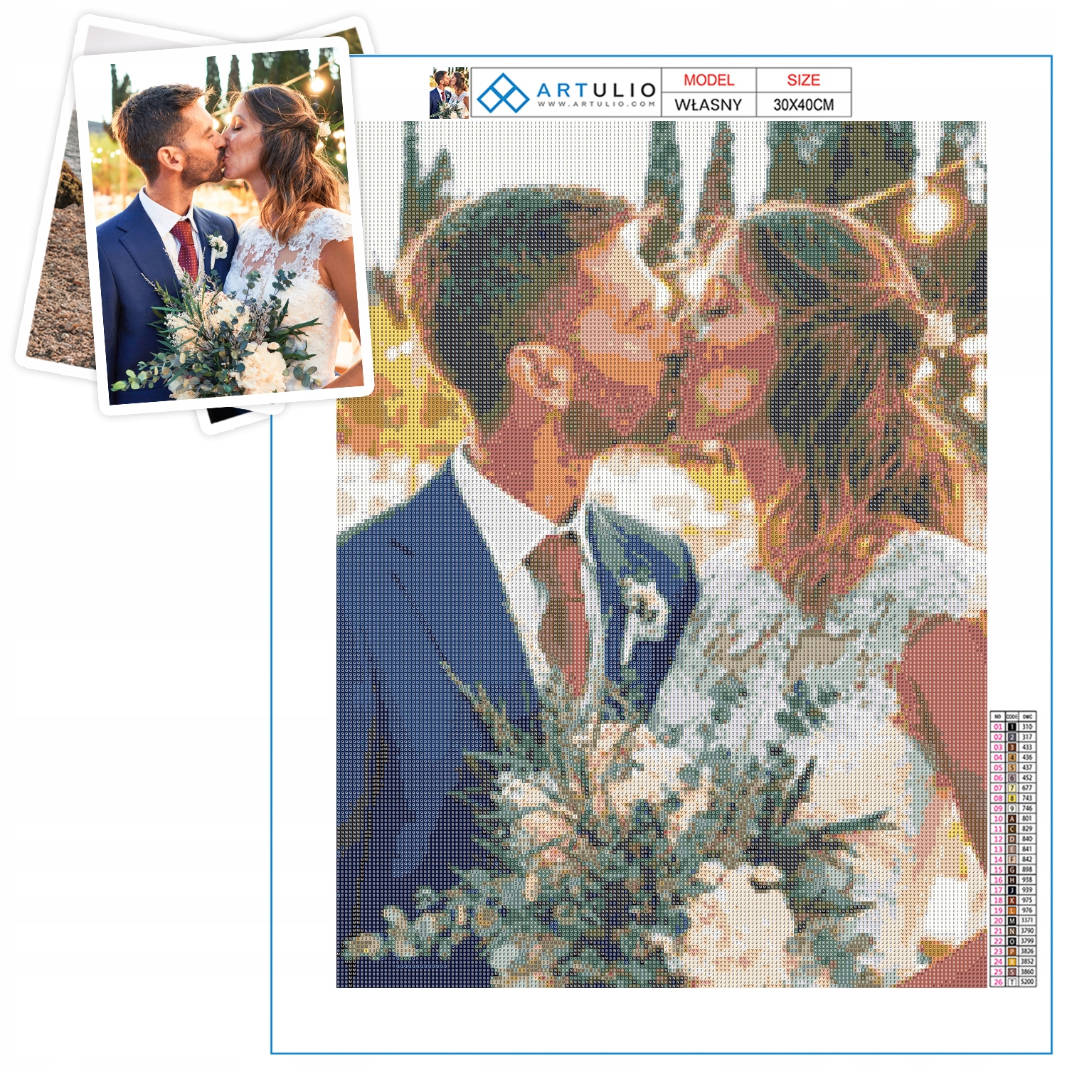 Diamantová Výšivka Z Vaší Fotografie Obraz 40x30cm Diamond Painting Mozaika