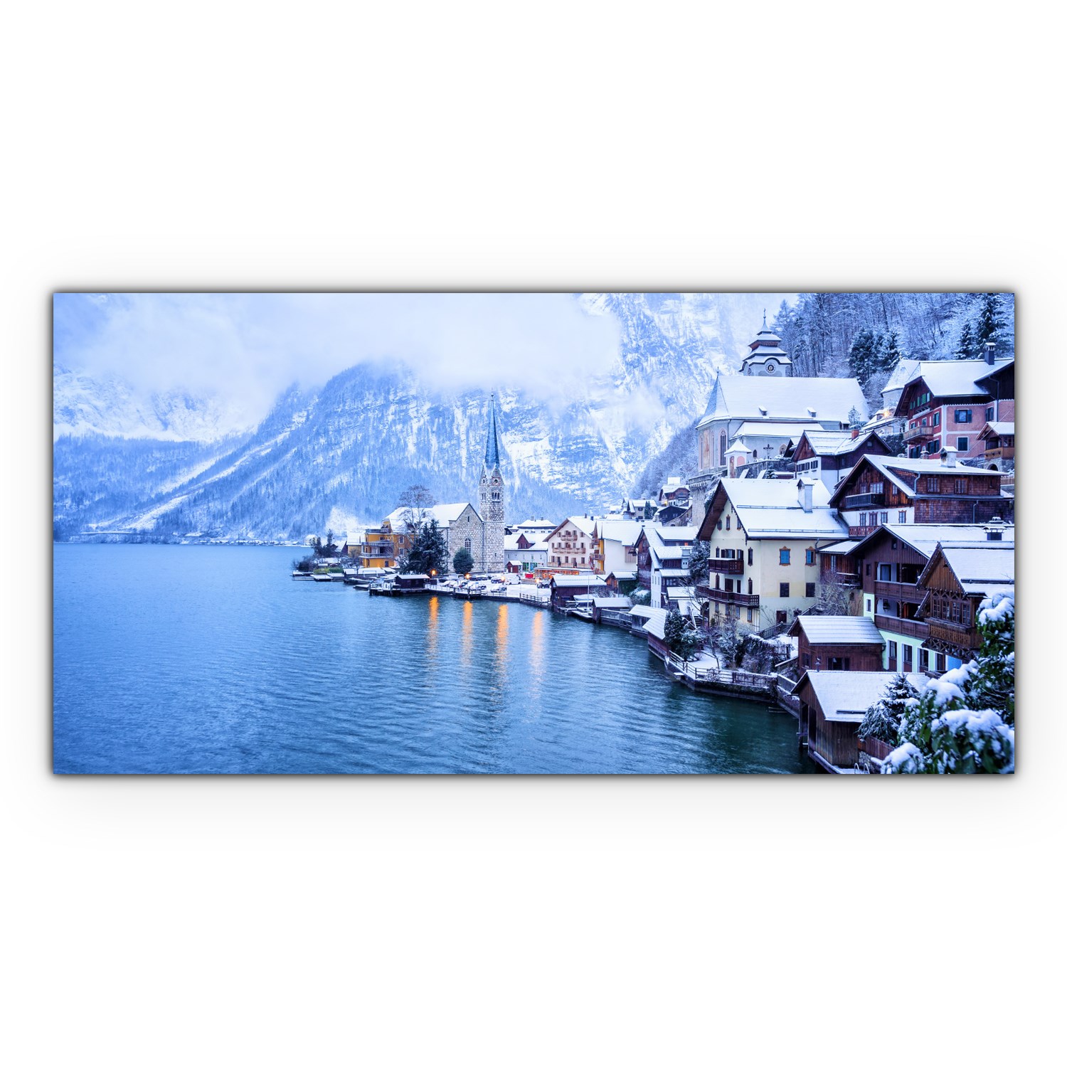 

Obraz Canvas dekoracja 120x60 Wioska Jezioro Wieś