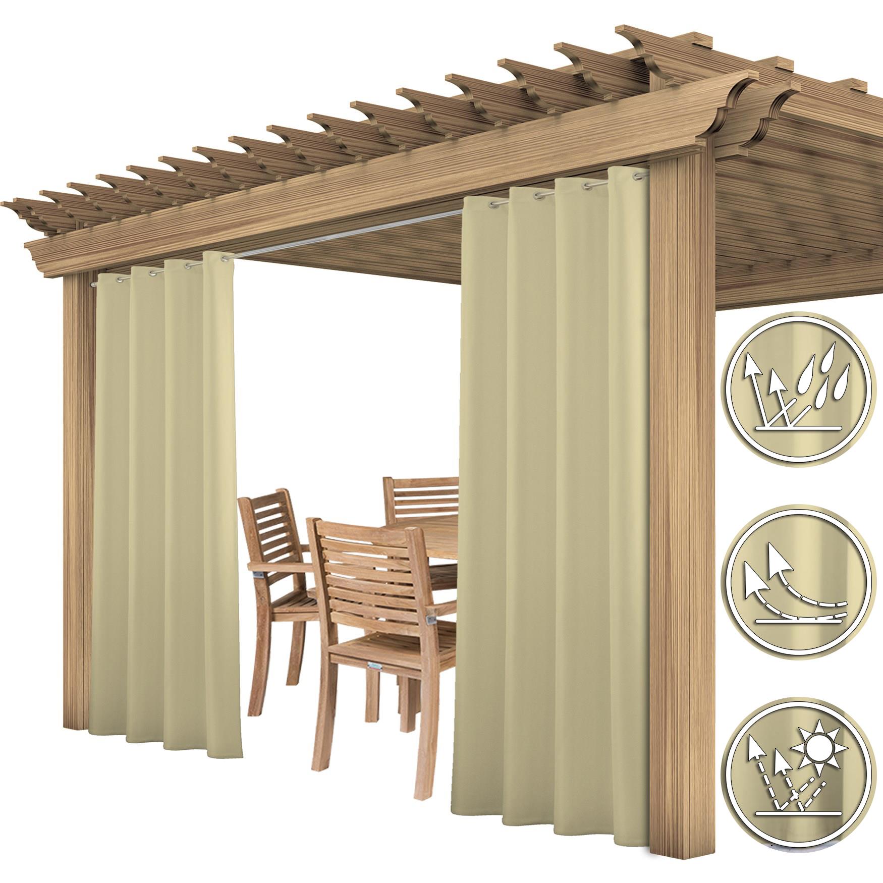 ZASŁONY OGRODOWE 155x200 WODOODPORNE ZASŁONA NA TARAS DO ALTANY PRZELOTKI