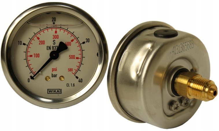 Manometr fi 63 BSP 1/4" TYŁ ZAKRES 0-40 WIKA
