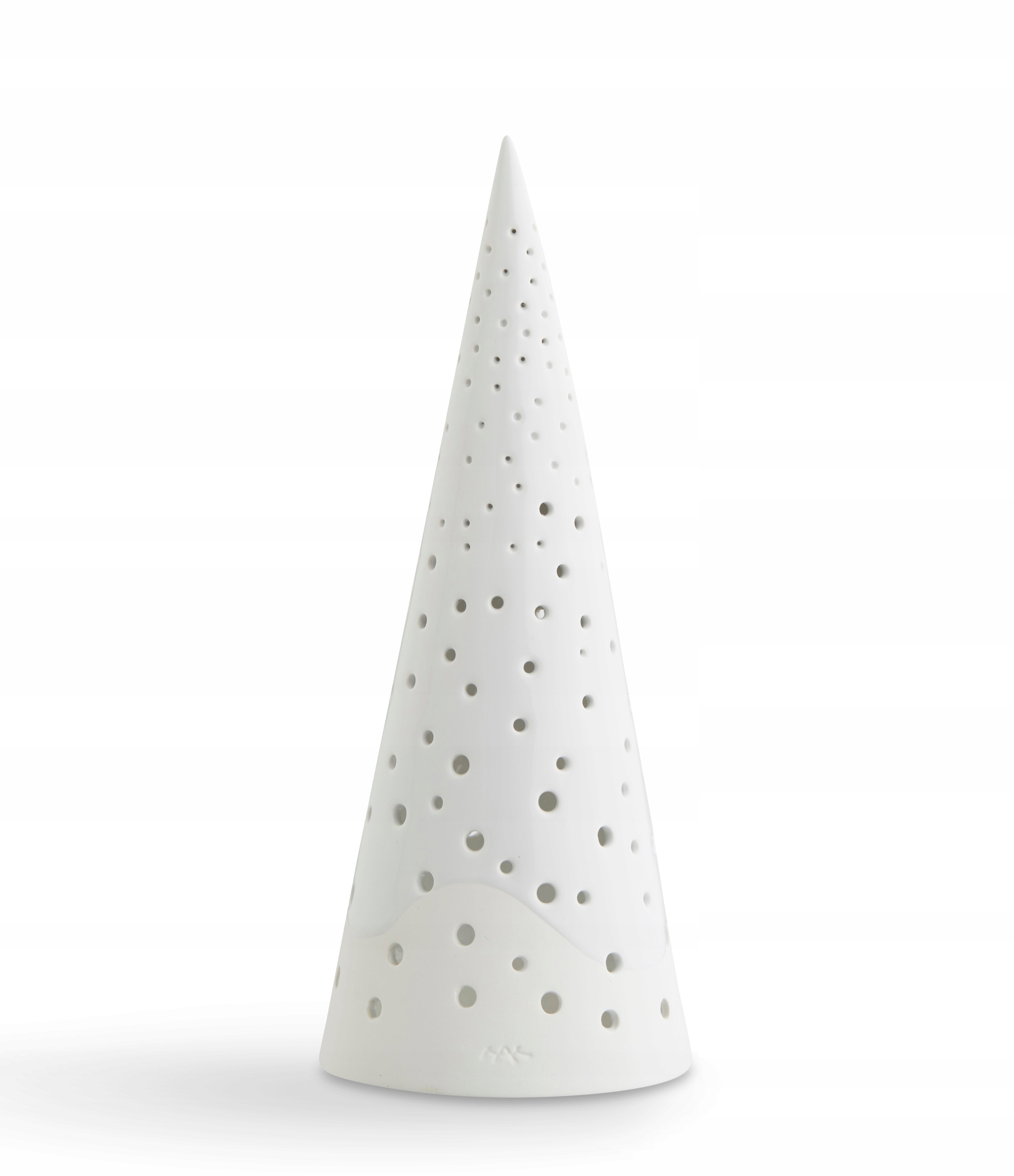 Kähler Nobili Vánoční svícen Tealight Vánoční stromeček 25 cm Bílá