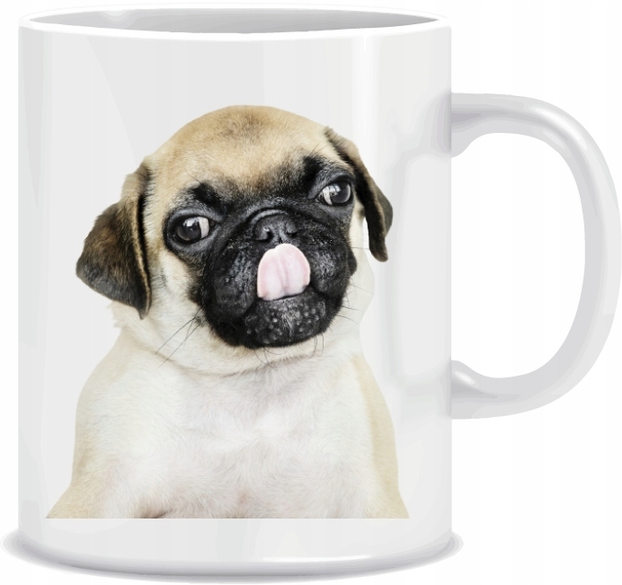 

Kubek Pies Mops na prezent 330ml + kartonik