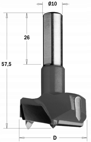 

Cmt Wiertło Puszkowe Hm D60 S10mm/Drewno/płyta/MDF