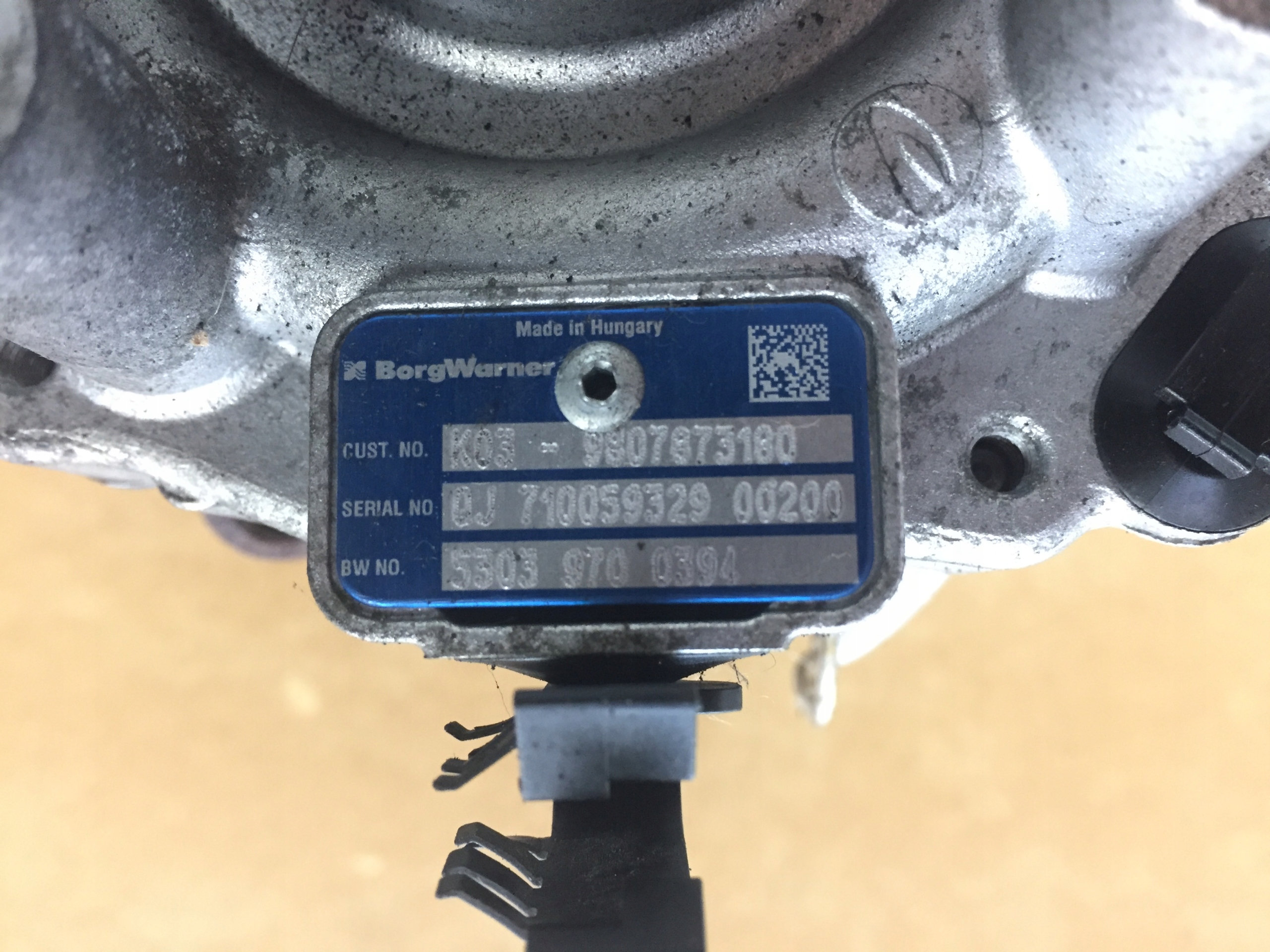 9807873180 - PEUGEOT 508 2.0 BLUE HDI ТУРБОКОМПРЕССОР ТУРБИНА