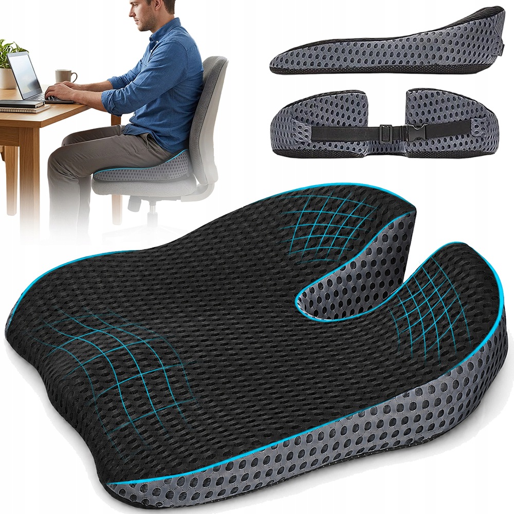 Uniwersalna Podkładka Podwyższająca Fotel Kierowcy Pasami Mocującymi 43.5CM