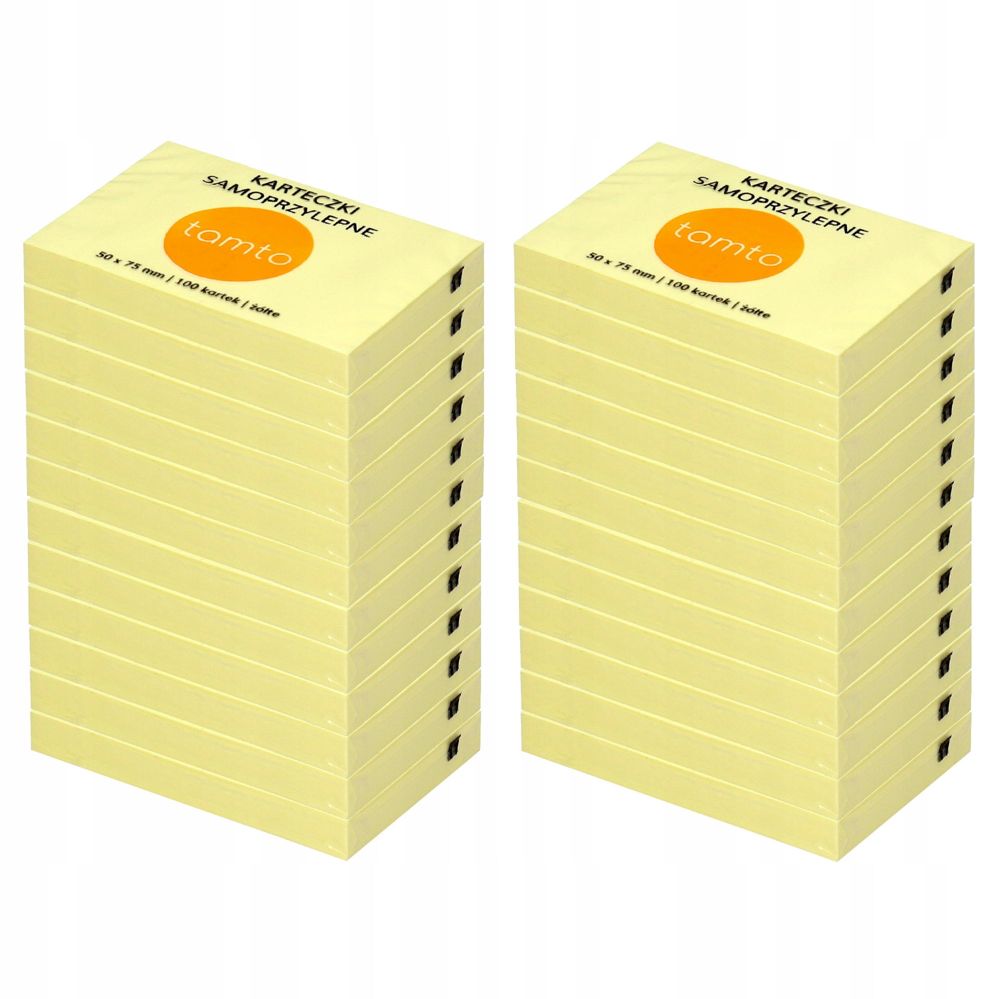 

Karteczki samoprzylepne 50x75/100 żółte 24szt.