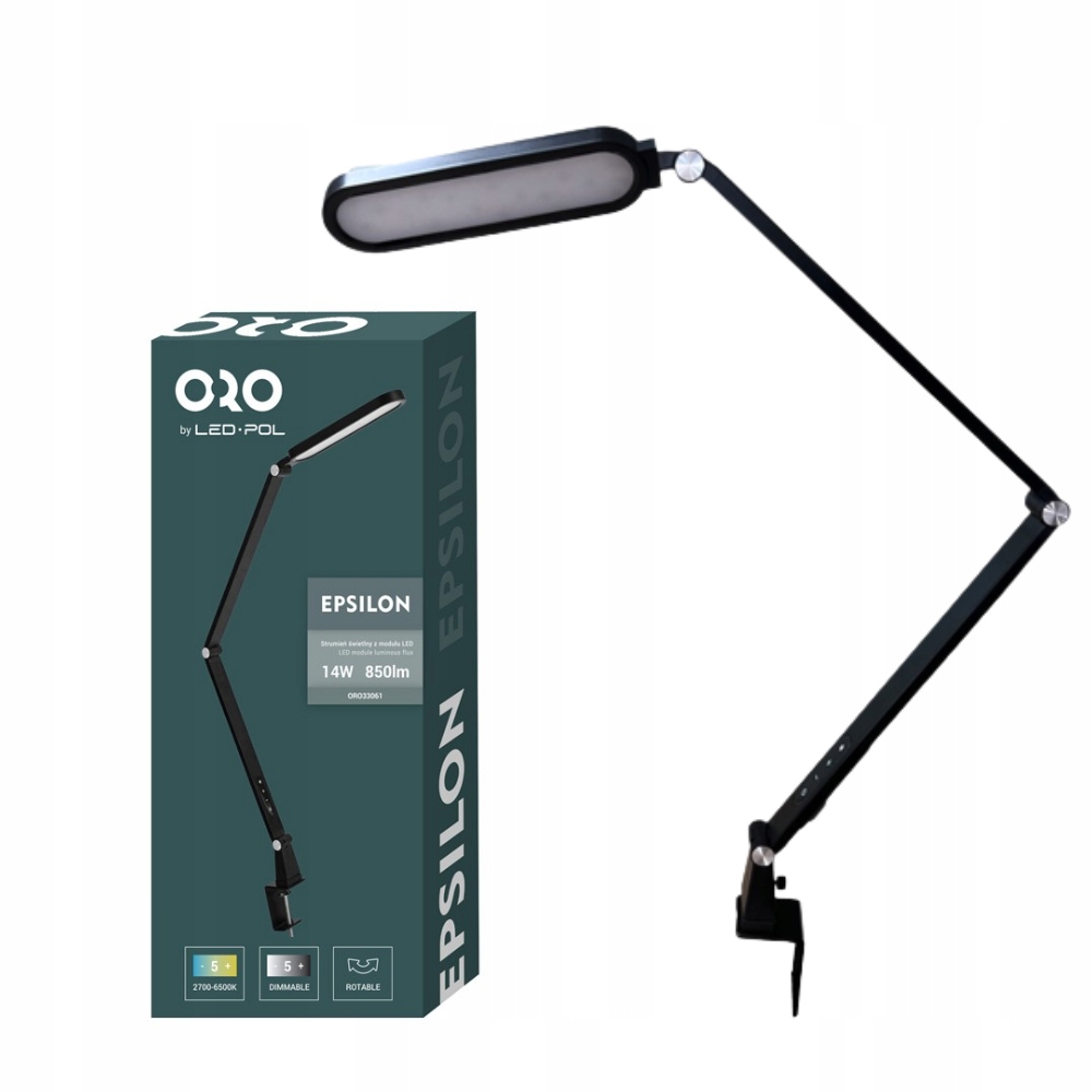 Lampa Biurkowa szkolna Led 14W kreślarska Mocowana