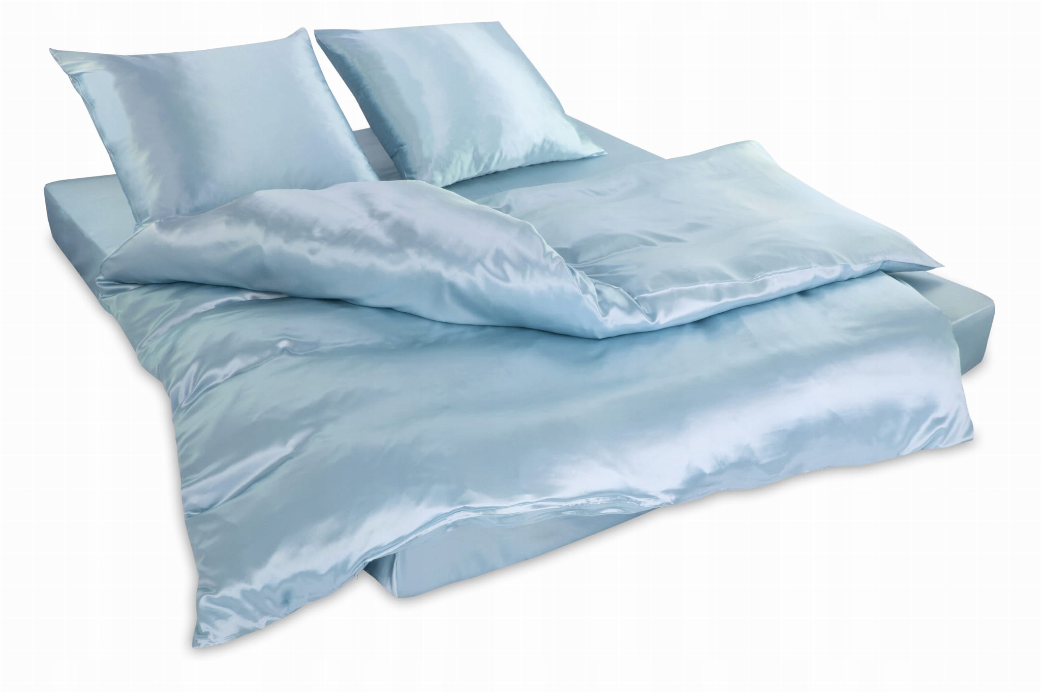 Klara Posteľná Bielizeň Hodvábna 140x200 Modrá Prírodná