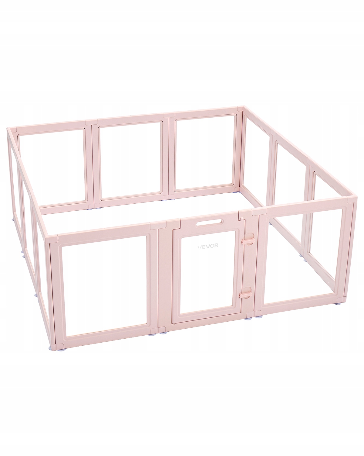 Levně Vevor Plastová klec pro štěňata Světle růžová XL 154x150x60 cm s okny