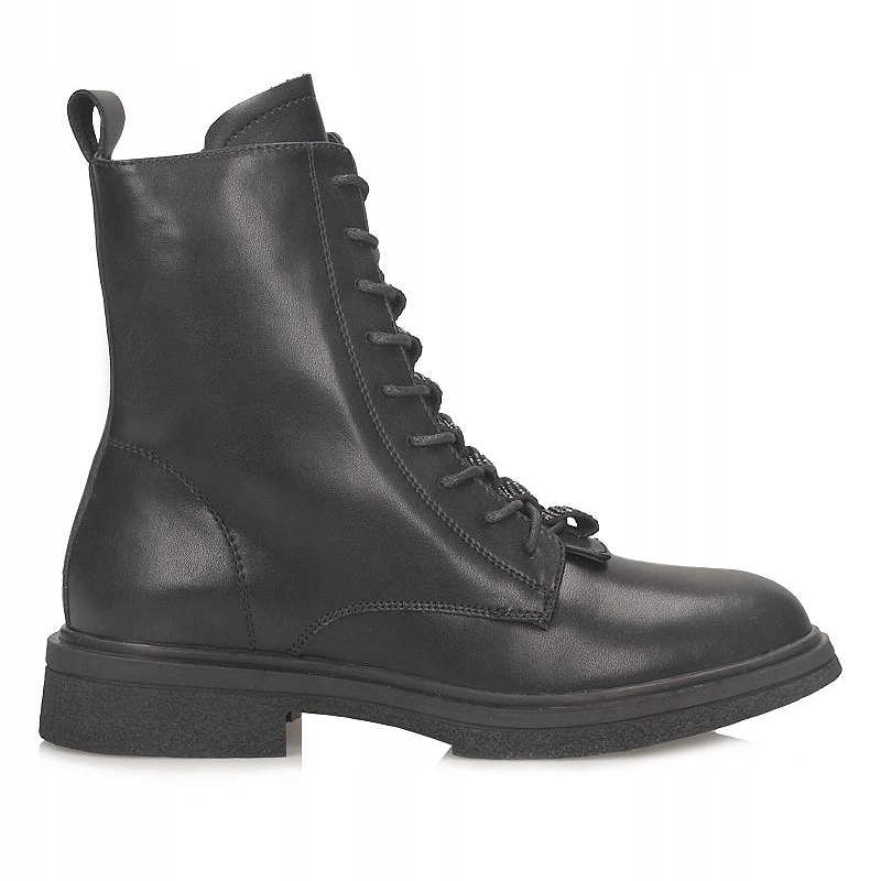 Kožené módní kotníkové boty pro dámské boty Filippo DBT7250/25 Bk