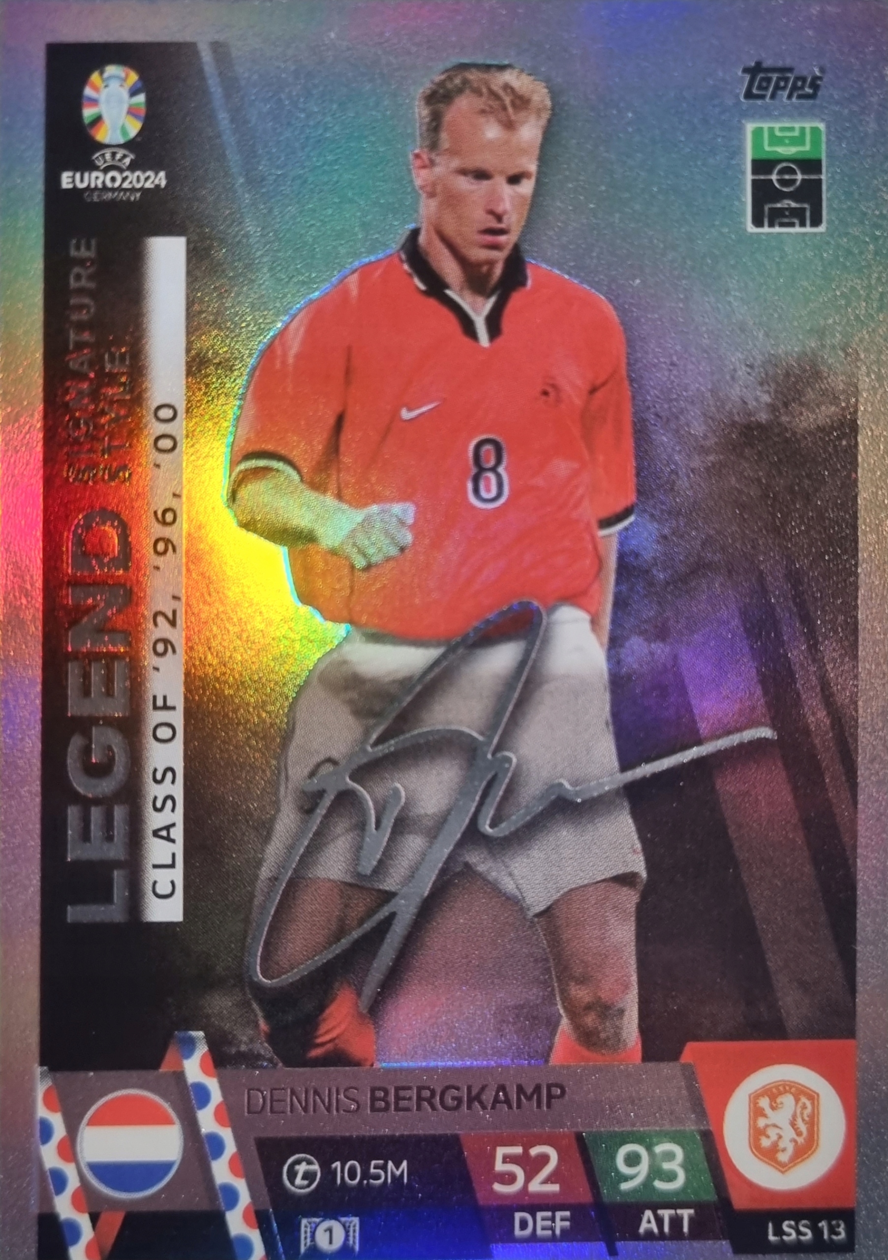 EURO 2024 TOPPS MATCH ATTAX LEGEND SIGNATURE STYLE LSS 13 DENNIS BERGKAMP