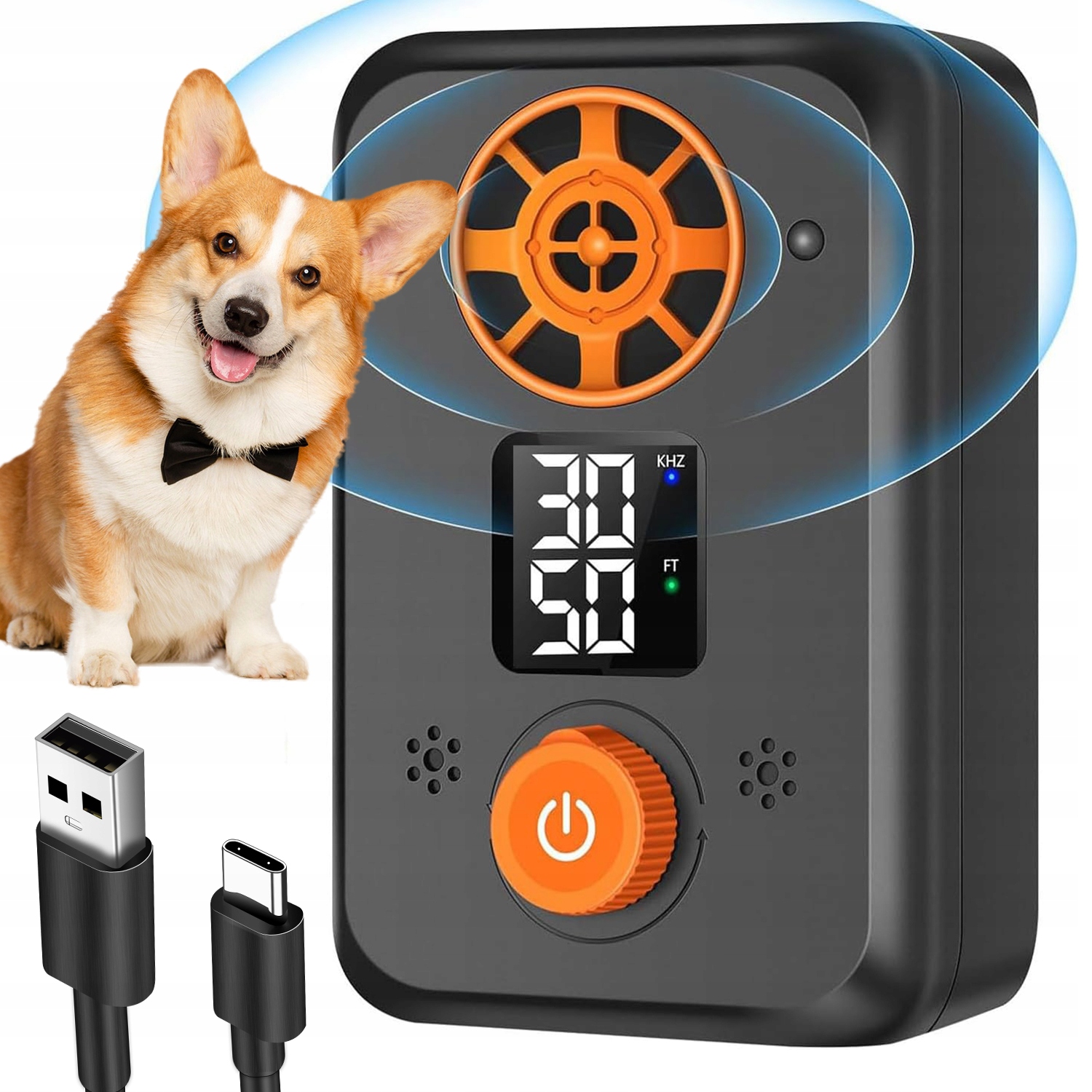 Ultrazvukový Odpuzovač Psů S Led Displejem, Protištěkací Zařízení