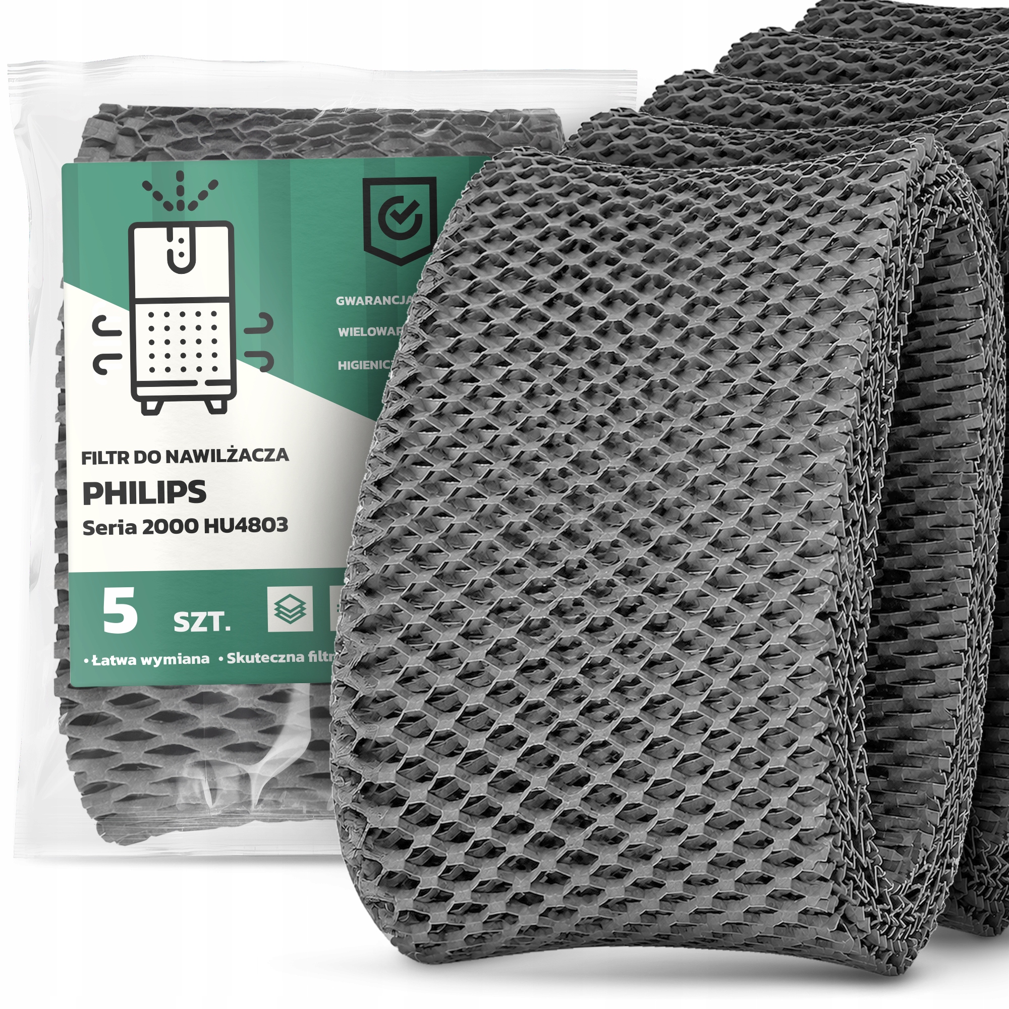 5 x Filtr Do Zvlhčovače Vzduchu Philips Série 2000 HU4803 Omyvatelný