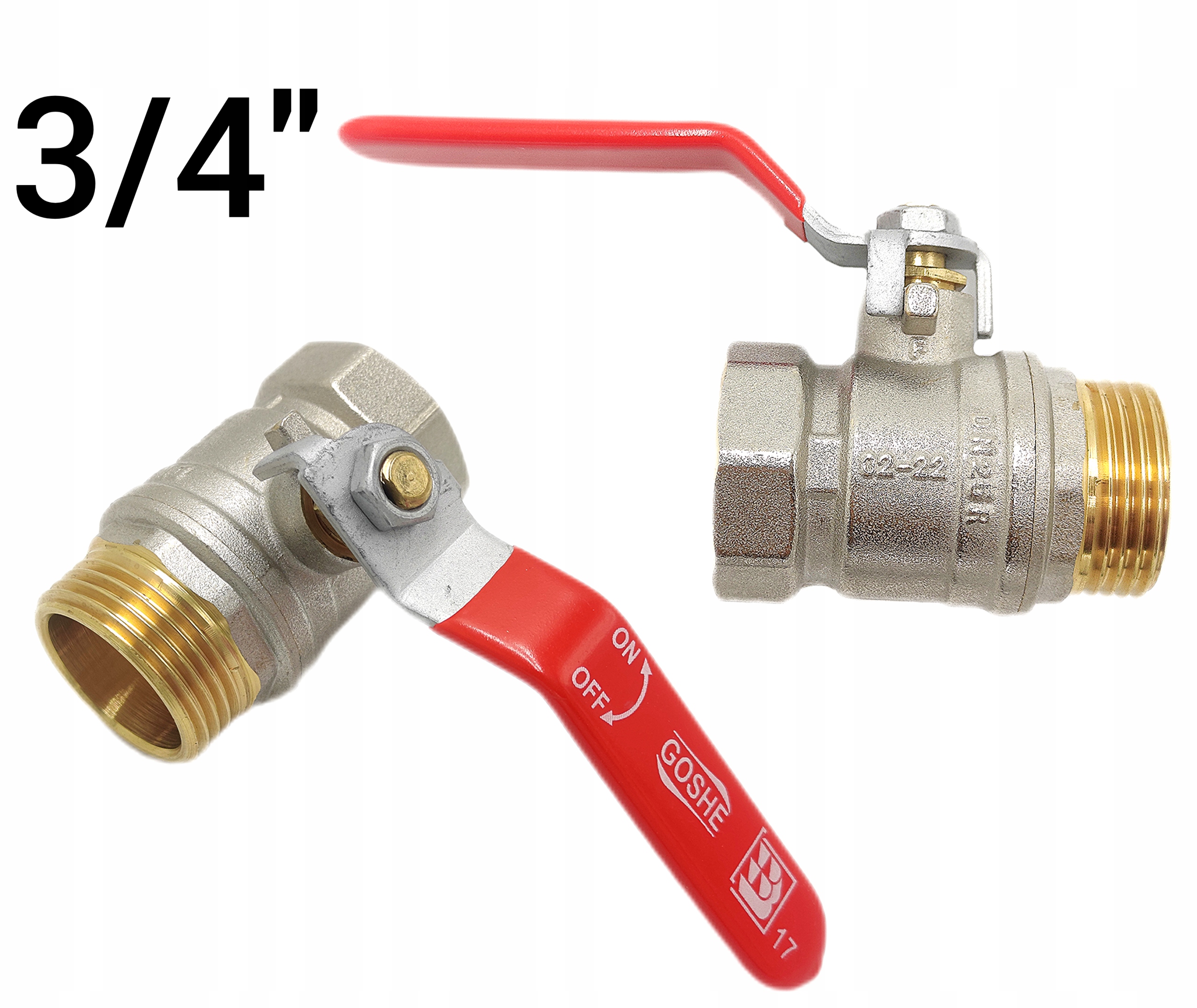 

Zawór Kulowy Wz 3/4 " Dławik Rączka Nyplowy