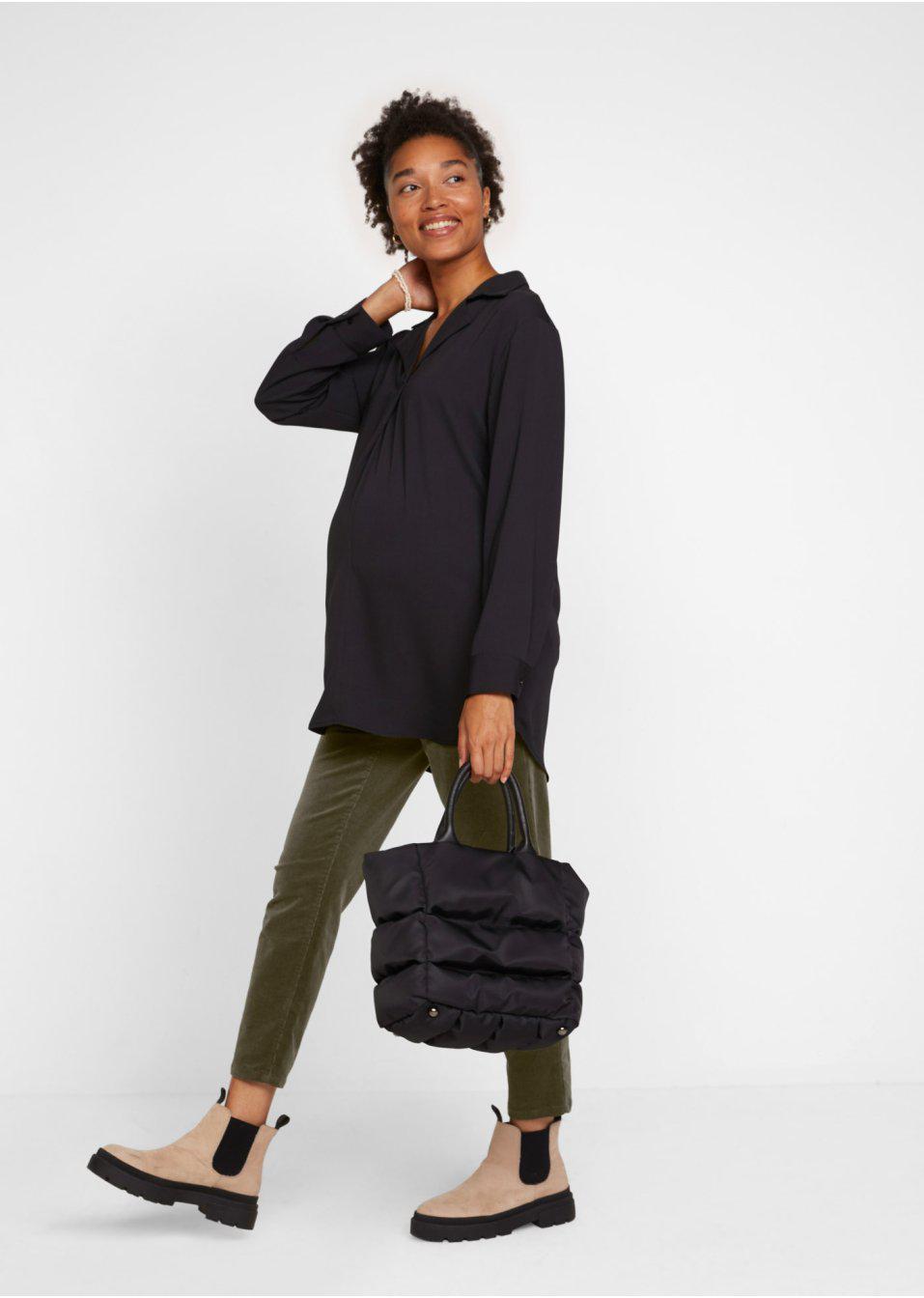 Bonprix 46 _SM SZTRUKSOWE SPODNIE CIĄŻOWE