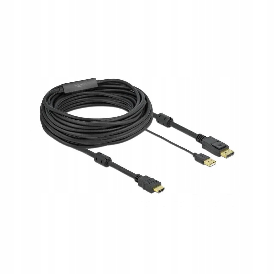 Kabel HDMI Typ A - DisplayPort - USB Typ A Delock 10 m 4K