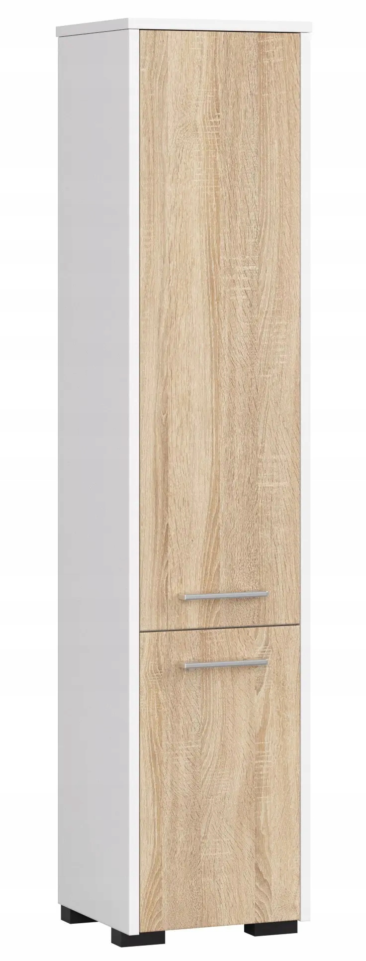 SŁUPEK FIN 2-DRZWIOWY 140cm - BIAŁY / SONOMA