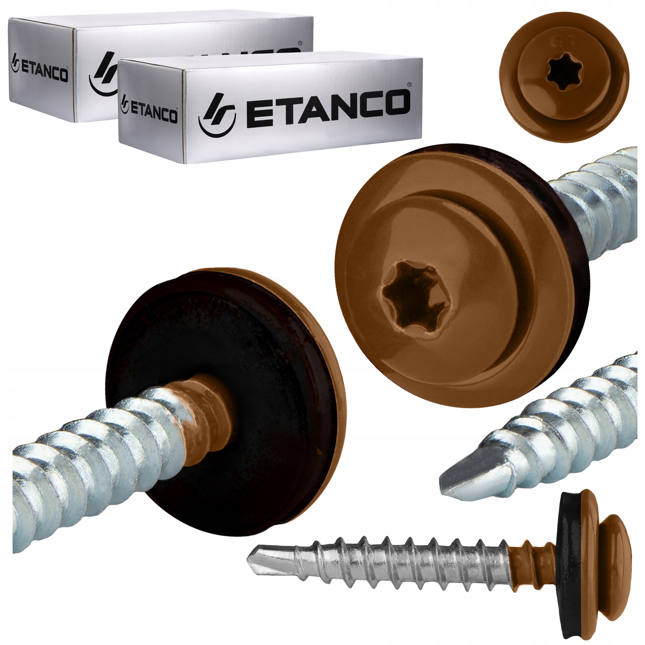 Farmářské vruty Torx 4,8x35 mm Ral 8003 500 ks, vruty Etanco Gtf P