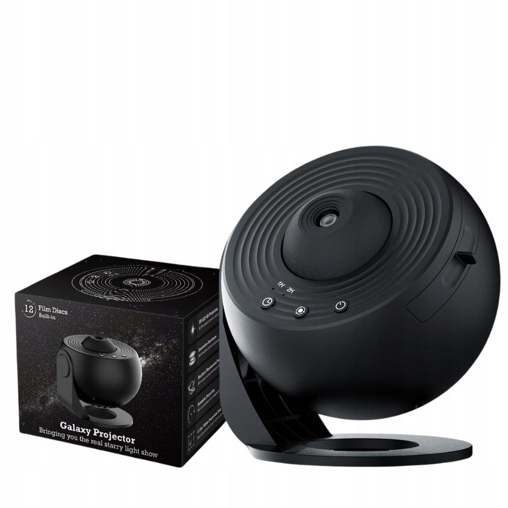 Projektor galaxie 1. generace 13 disků se snímky vesmíru, černá
