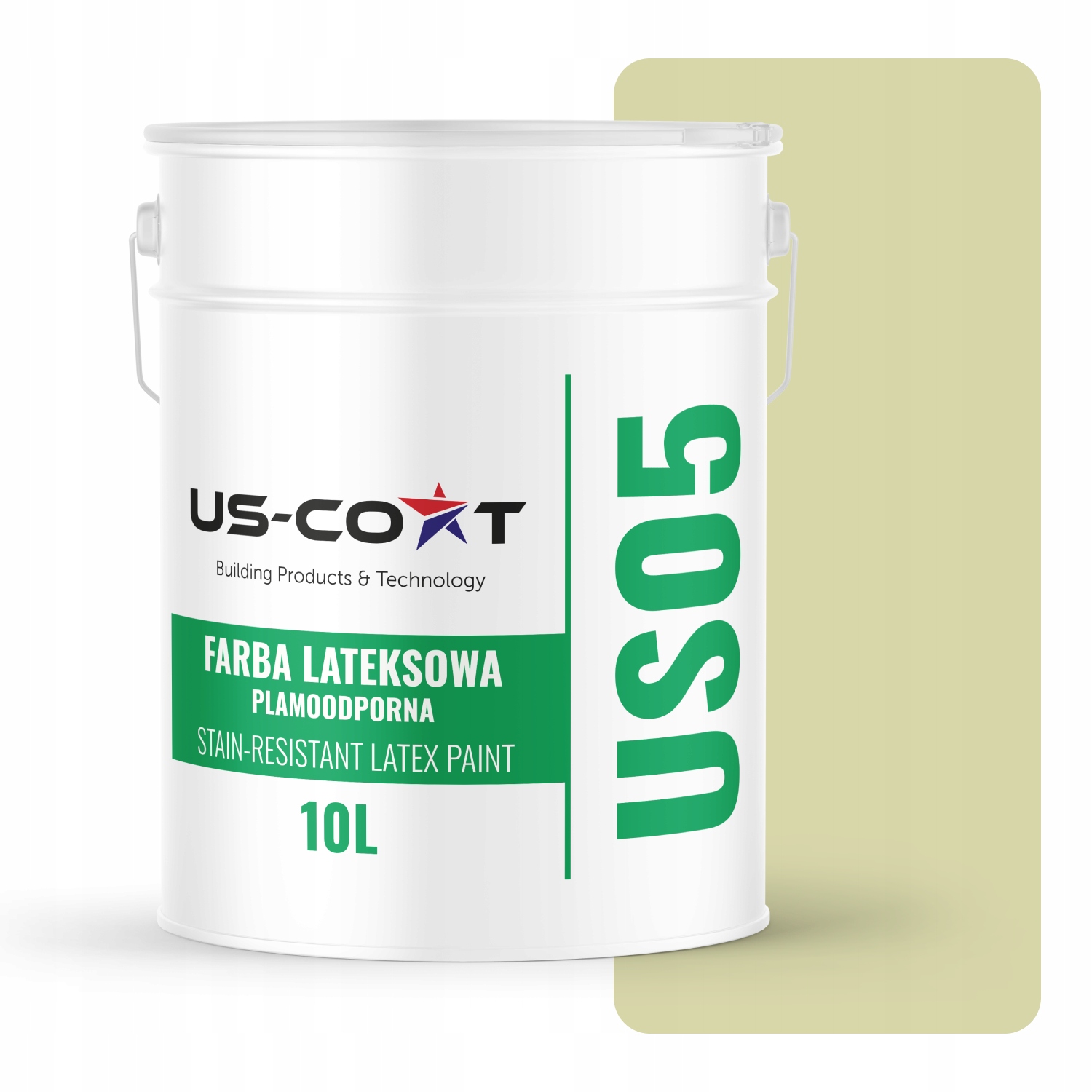 Latexová Farba Odolná Voči Škvrnám, Hrachovo Svetlá Farba H2464 10L, Matná Na Steny