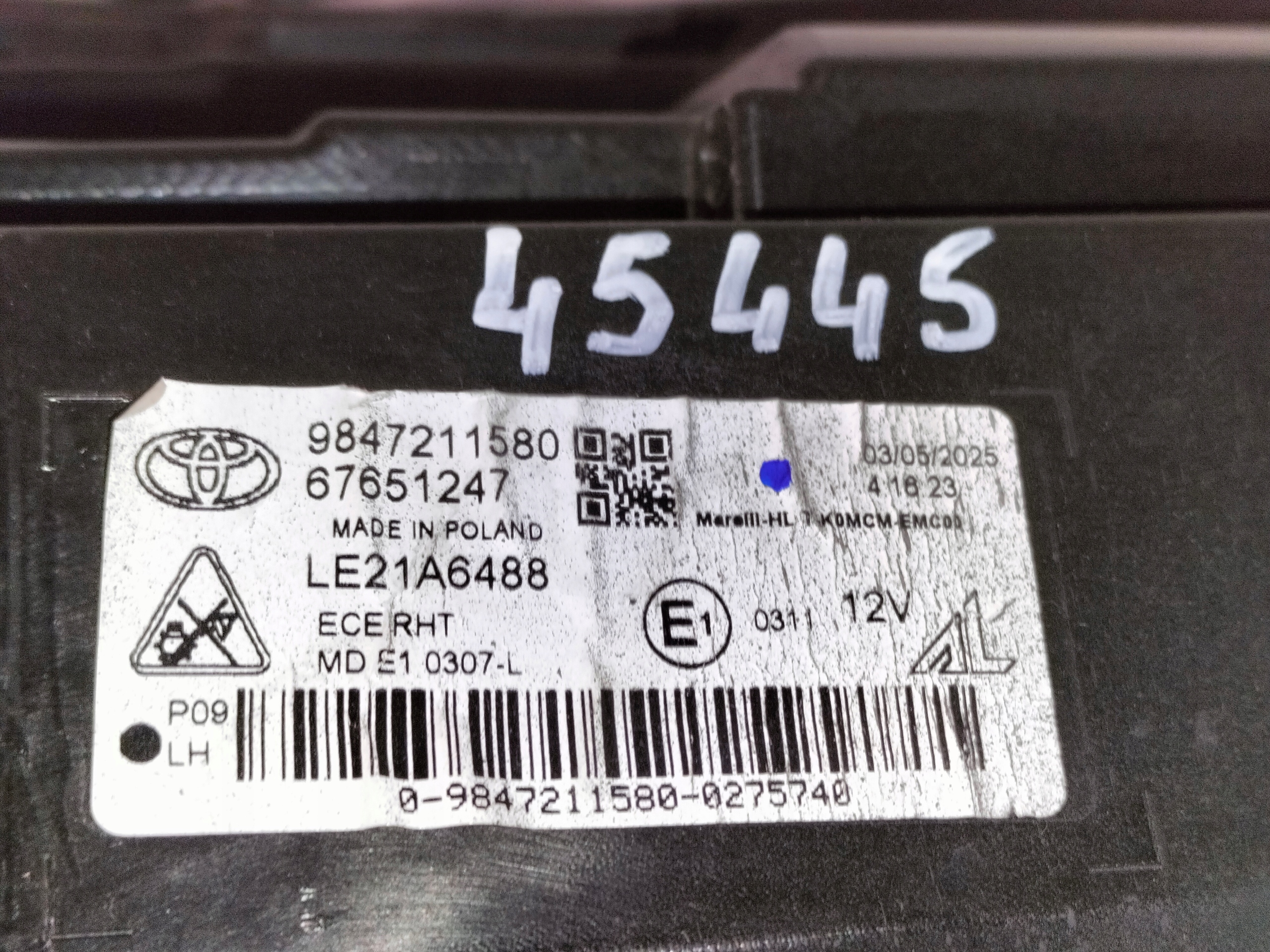 light front reflektor left TOYOTA PROACE II LIFT 24- FULL LED