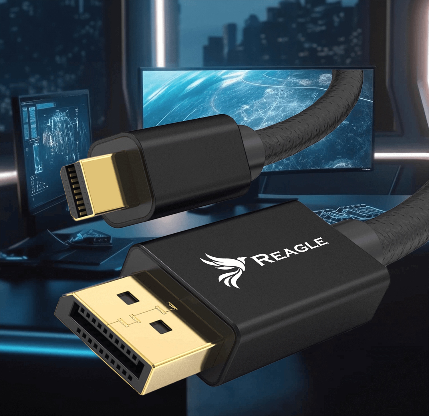 Reagle Kabel mini DisplayPort DP 1.4 PRO 8K 4K 144Hz THUNDERBOLT 1,5M Stan opakowania oryginalne