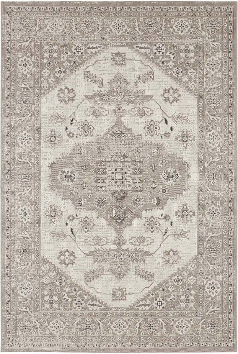 Koberec béžovo krémový, plochý, vnější strana 80 x 150 cm