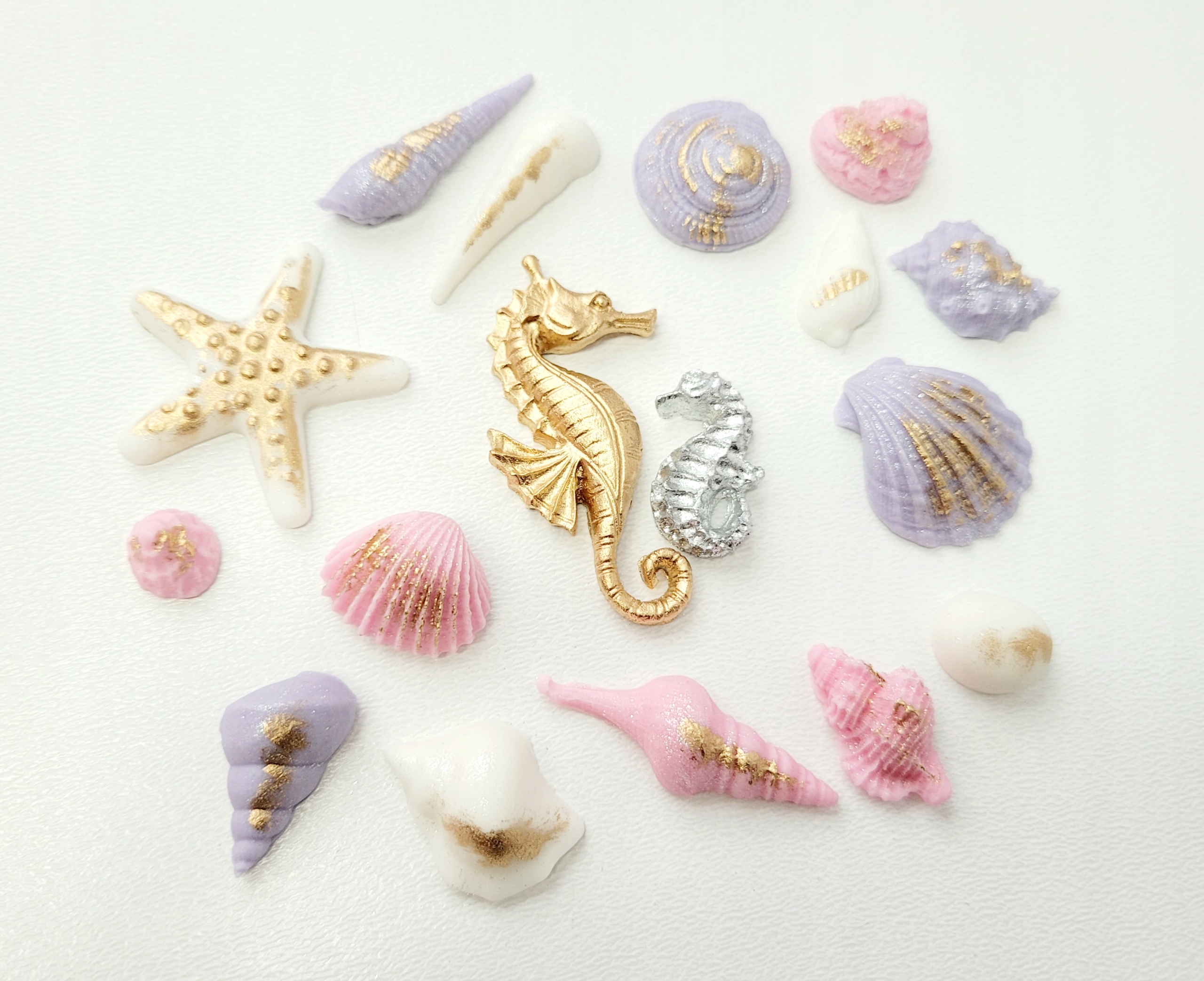 Muszelki,KONIK Morski ocean dekoracje na TORT Marka MAG