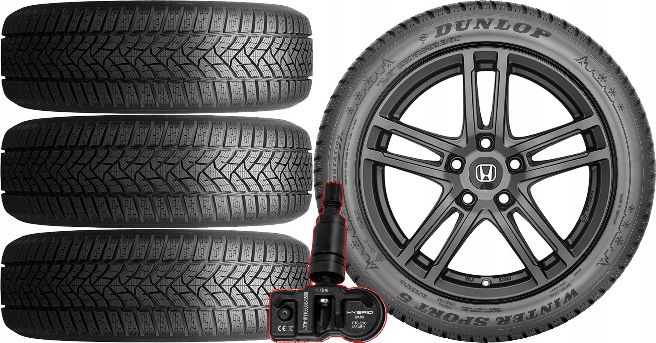 КОЛЕСА ЗИМА HONDA CIVIC VIII 8 Dunlop 2255r17 TPMS