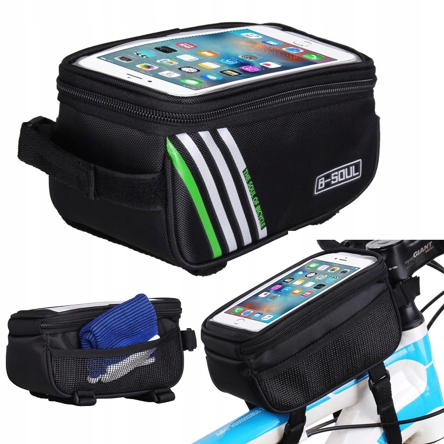 TORBA ROWEROWA SAKWA NA ROWER TELEFON KIEROWNICĘ ETUI UCHWYT ROWEROWY MOTOR