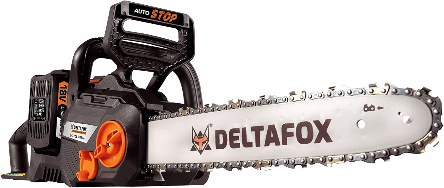 MOCNA Piła łańcuchowa 40 cm akumulatorowa GRIZZLY 36V 4A Podziałka łańcucha ('') 3/8''