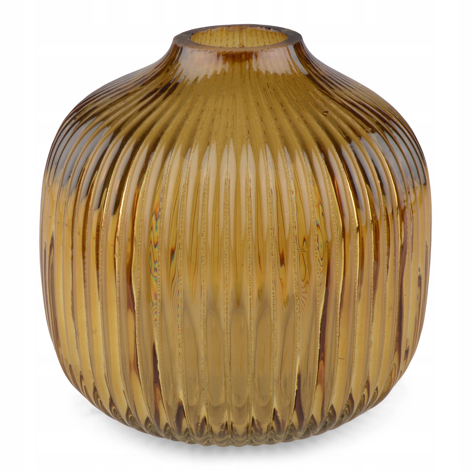 

Wazon Musztardowy na różę Szklany