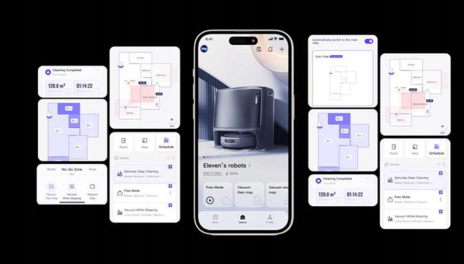 650W ROBOT SPRZĄTAJĄCY 12000PA 2.5L 2150sqf CZYSZCZENIE NARWAL FREO Z ULTRA Czujniki antykolizyjny krawędzi odległości przeszkód schodów wplątania frędzli i przewodów zabrudzeń zbliżeniowy