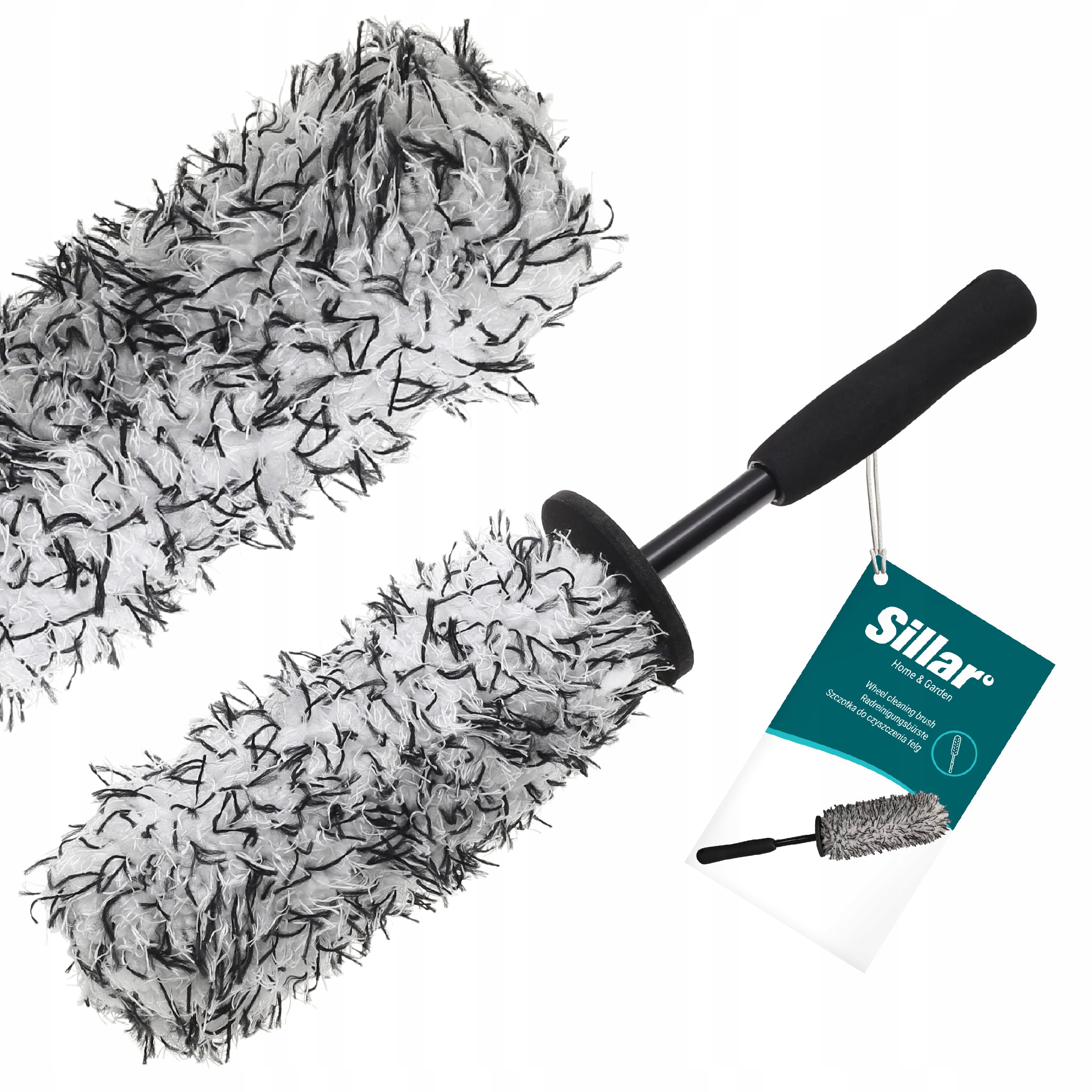 Szczotka miękka Sillar mycia auta czyszczenia samochodu kół felg kołpaków