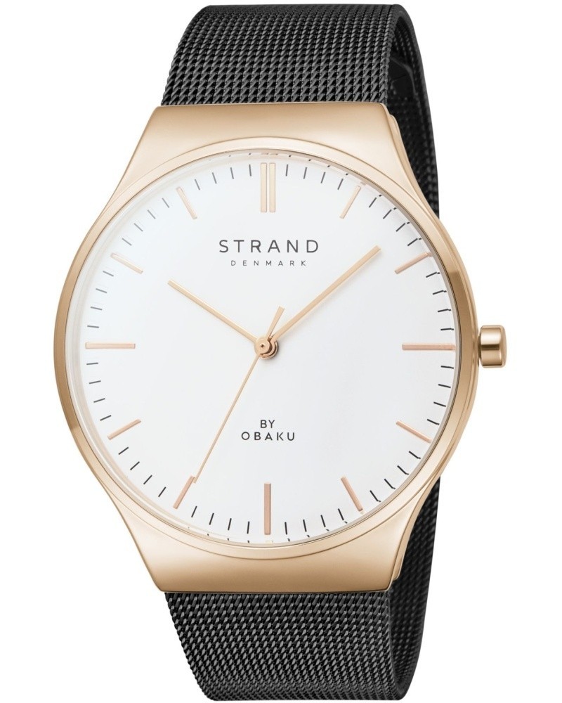 Nové Originální Pánské hodinky Strand by Obaku S717GXVWMB černé