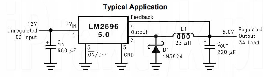 LM2596, Przetwornica BUCK, Step-Down, 1-37V, 3A Kod producenta LM2596S-BUCK