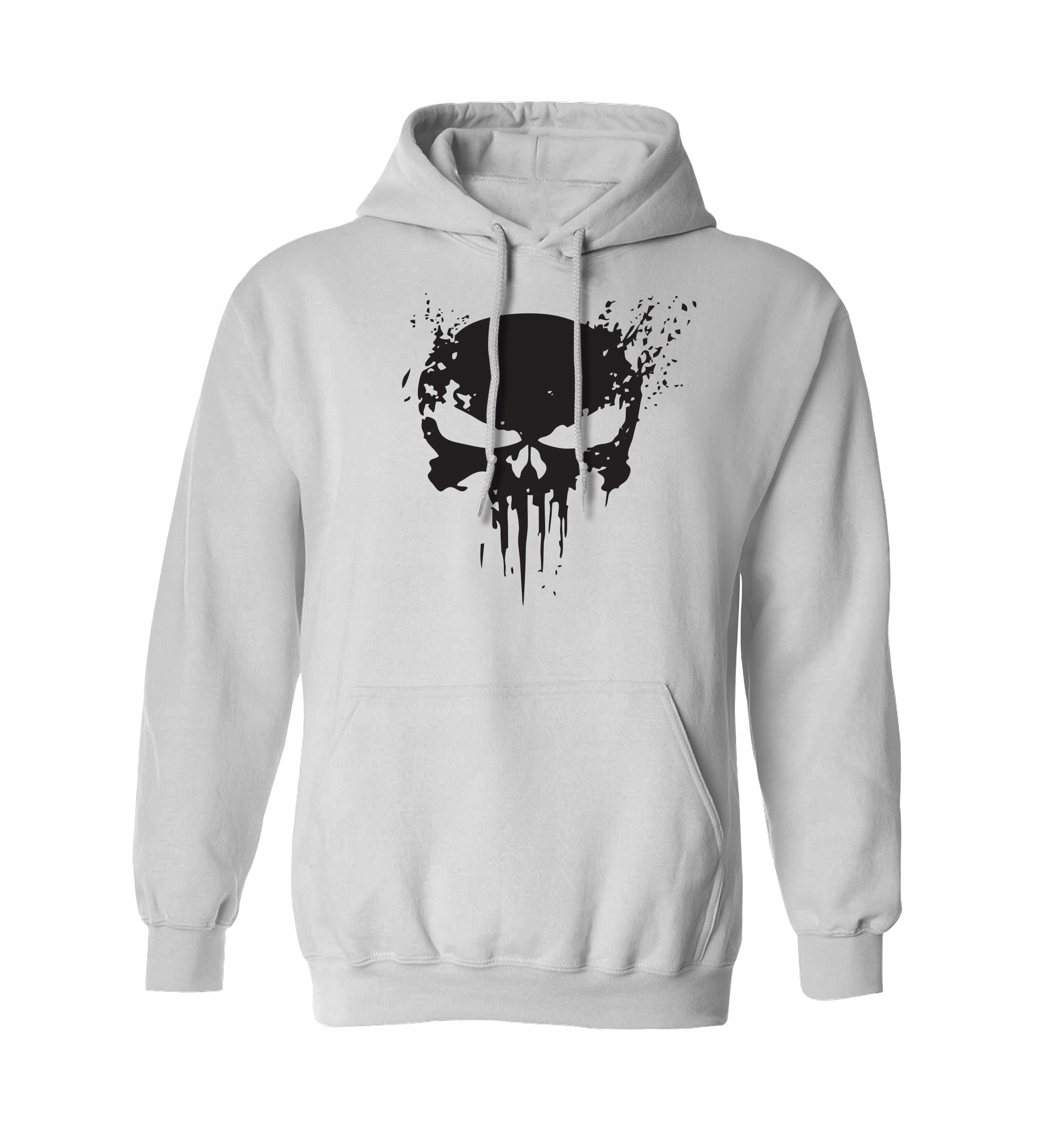 BLUZA MĘSKA Z KAPTUREM PUNISHER CZACHA BIAŁA XS